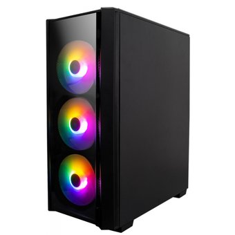  Корпус 1STPLAYER Fire Dancing V4-G (V4-G-4F1)/ATX, TG/4x120mm LED fans inc. 