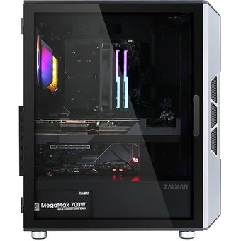  Корпус Zalman I3 NEO black (I3 NEO) MidiTower (ATX, front mesh, USB2.0 x1, USB3.0x2, 4x120mm RGB fan, без БП) 