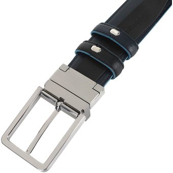  Ремень мужской Piquadro Blue Square CU2619B2/NBLU2 черный/синий натур.кожа 