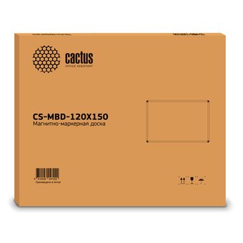  Демонстрационная доска Cactus CS-MBD-120X150 магнитно-маркерная лак белый 120x150см алюминиевая рама 
