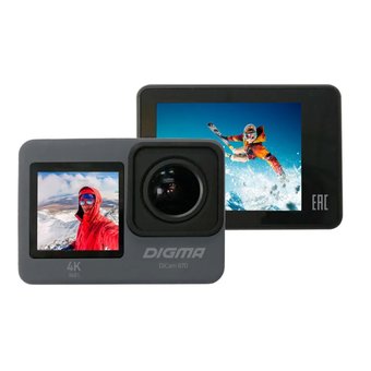  Экшн-камера Digma DiCam 870 серый 