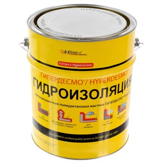  Мастика гидроизоляционная полиуретановая Alchimica Гипердесмо Классик 6 кг серый 