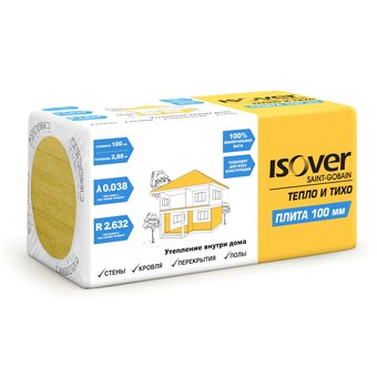  Утеплитель Isover Плита 100 мм 2.88 м? 