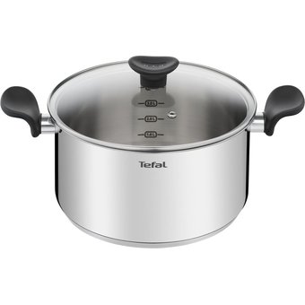  Кастрюля Tefal Primary E3084674 5.2л. d 24см (с крышкой) стальной (2100120958) 
