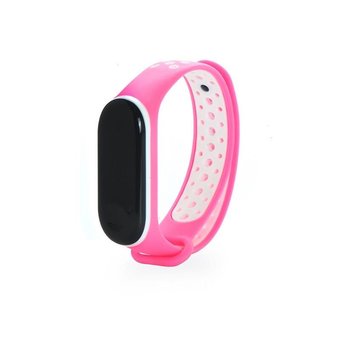  Силиконовый ремешок Nike Xiaomi для Mi Band 4/3 розовый/белый 
