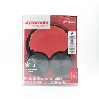  Наушники полноразмерные Promate Chime с микрофоном (black) 