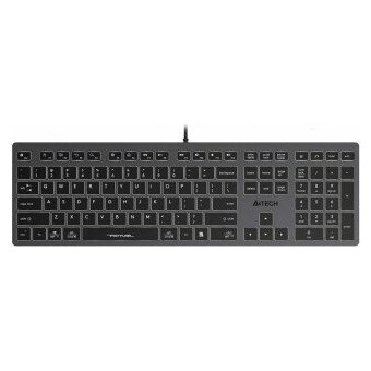  Клавиатура A4Tech Fstyler FX60H серый USB slim LED (FX60H Grey/White) 