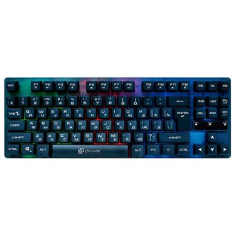  Клавиатура Oklick 707G Circus черный USB Multimedia for gamer LED 