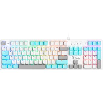 Клавиатура A4Tech Bloody S510N белый USB for gamer LED (S510N (Icy White )) 
