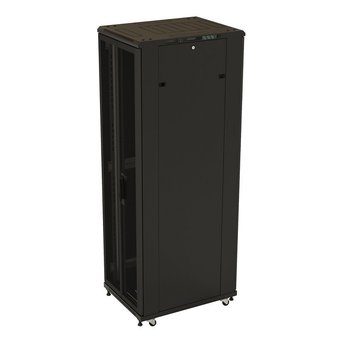  Шкаф серверный Hyperline TTB-4281-DD-RAL9004 напольный 42U 800x1000мм пер.дв.перфор.2ств. задн.дв.перфор.2-хст. черный 