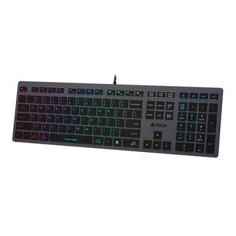  Клавиатура A4Tech Fstyler FX60 серый USB slim LED (FX60 Grey/Neon) 