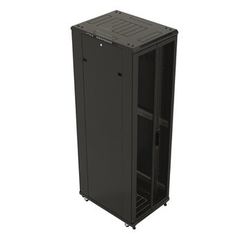  Шкаф серверный Hyperline TTB-3261-DD-RAL9004 напольный 32U 600x1000мм пер.дв.перфор.2ств. задн.дв.перфор.2-хст. черный 