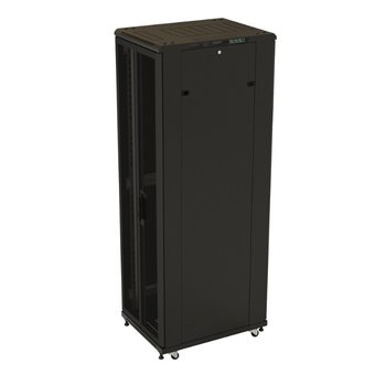  Шкаф серверный Hyperline TTB-4261-DD-RAL9004 напольный 42U 600x1000мм пер.дв.перфор.2ств. задн.дв.перфор.2-хст. 