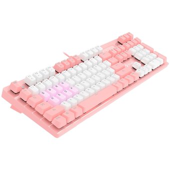  Клавиатура A4Tech Bloody B800 Dual Color розовый/белый USB for gamer LED 