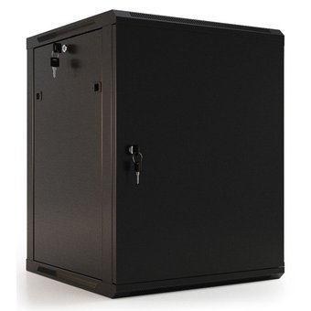  Шкаф коммутационный Hyperline TWB-0966-SR-RAL9004 настенный 9U 600x600мм пер.дв.металл 2 бок.пан. 60кг черный 