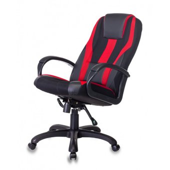  Кресло игровое Бюрократ Viking-9/BL+Red черный/красный искусст.кожа/ткань 