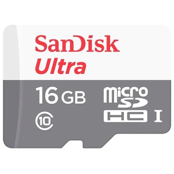  Карта памяти SanDisk micro SDHC 16GB Class 10 Ultra Android (SD адаптер) 80MB/s 