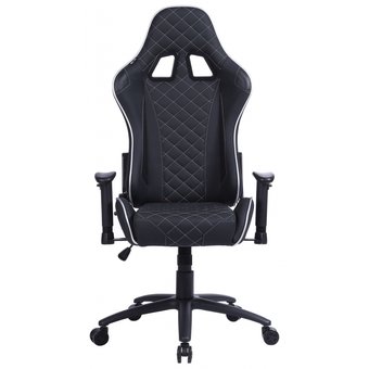  Кресло игровое Cactus CS-CHR-030BLS черный/серебристый с подголов. 