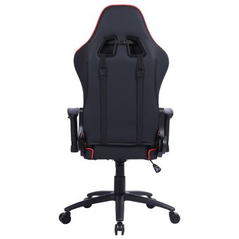  Кресло игровое Cactus CS-CHR-030BLR черный/красный с подголов. 