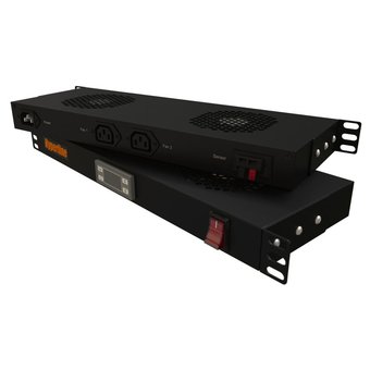  Модуль вентиляторный Hyperline TRFA-WB-MICR-2F-RAL9004 2 вент. с термостатом черный (1шт) 