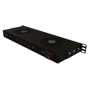  Модуль вентиляторный Hyperline TRFA-WB-MICR-2F-RAL9004 2 вент. с термостатом черный (1шт) 