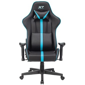  Кресло игровое A4Tech X7 GG-1200 черный/голубой искусственная кожа крестов. пластик 