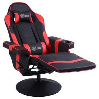  Кресло игровое Cactus CS-CHR-GS200BLR черный/красный подст.для ног 