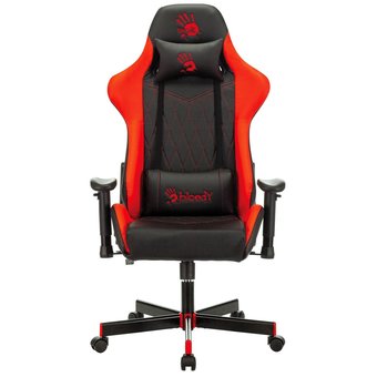  Кресло игровое A4Tech GC-870 черный/красный ромбик эко.кожа с подголов. крестов. металл 