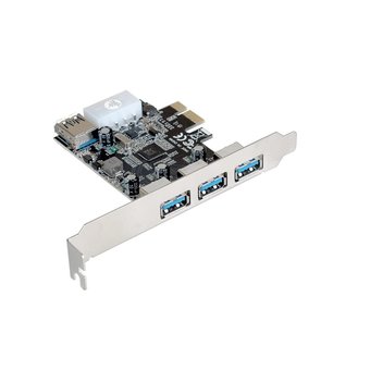  Контроллер Exegate EXE-367 EX283720RUS PCI-E 2.0, 3*USB3.0 ext + 1*USB3.0 int, разъем доп.питания (OEM) 