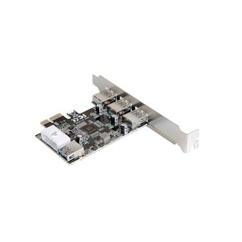  Контроллер Exegate EXE-367 EX283720RUS PCI-E 2.0, 3*USB3.0 ext + 1*USB3.0 int, разъем доп.питания (OEM) 