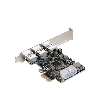  Контроллер Exegate EXE-367 EX283720RUS PCI-E 2.0, 3*USB3.0 ext + 1*USB3.0 int, разъем доп.питания (OEM) 