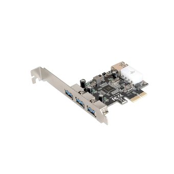  Контроллер Exegate EXE-367 EX283720RUS PCI-E 2.0, 3*USB3.0 ext + 1*USB3.0 int, разъем доп.питания (OEM) 