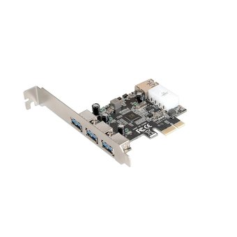  Контроллер Exegate EXE-367 EX283720RUS PCI-E 2.0, 3*USB3.0 ext + 1*USB3.0 int, разъем доп.питания (OEM) 