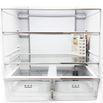  Холодильник GINZZU NFI-4414 белое стекло 