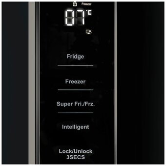  Холодильник GINZZU NFI-5212 черное стекло 
