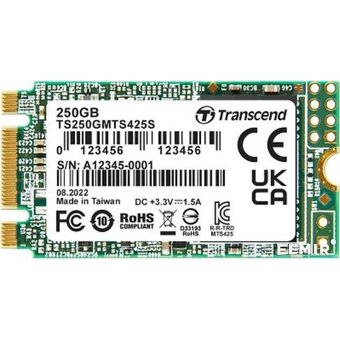  SSD Transcend MTS425 (TS250GMTS425S) M.2 250Gb (SATA3, up to 500/330MBs, 3D NAND, 90TBW, 22x42mm) 