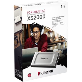  SSD Kingston XS2000 (SXS2000/1000G) Series 1TB USB 3.2 Gen 2 Type-C R/W - 2000/2000 MB/s 