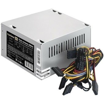  Блок питания ExeGate AB650 EX292143RUS-S 650W (ATX, SC, 8cm fan, 24pin, 4+4pin, PCI-E, 3xSATA, 2xIDE, кабель 220V с защитой от выдергивания) 