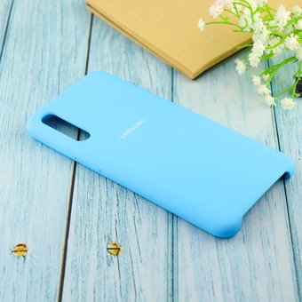  Чехол Silicone case для Samsung A50/A30S 2019 голубой(16) 