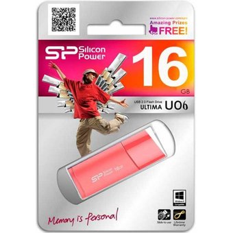  USB-флешка 16G USB 2.0 Silicon Power Ultima U06 Pink (SP016GBUF2U06V1P) 