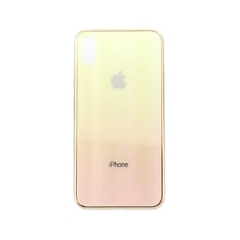  Чехол Оргстекло Перелив XS Max жёлтый 