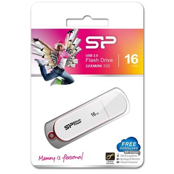  USB-флешка 16G USB 2.0 Silicon Power LuxMini 320 White (SP016GBUF2320V1W) 