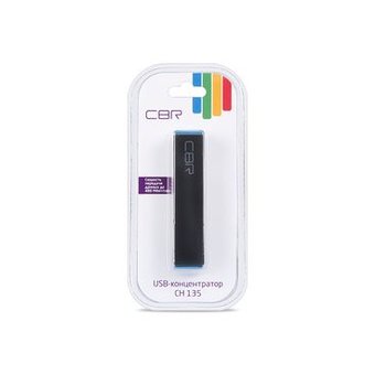  USB-концентратор CBR CH 135 4 порта. Поддержка Plug&Play. Длина провода 4,5см. 