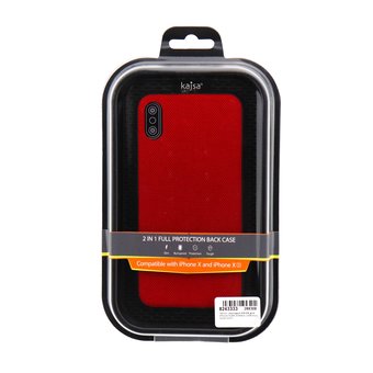  Чехол-накладка KAJSA для iPhone X/XS military collection (красный) 
