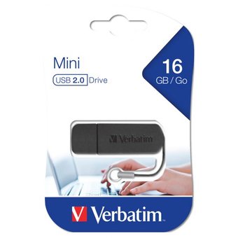  USB-флешка 16G USB 2.0 Verbatim Mini Black (49400) 