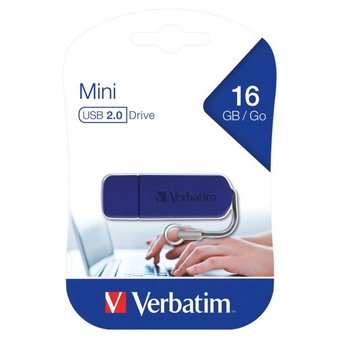  USB-флешка 16G USB 2.0 Verbatim Mini Blue (49425) 