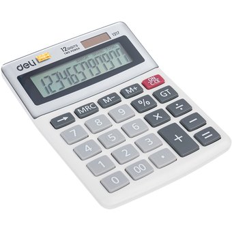  Калькулятор настольный Deli E1217 в ассортименте 12-разр. 