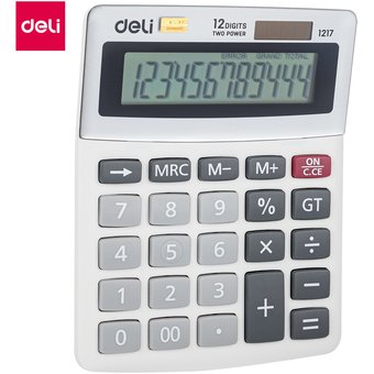  Калькулятор настольный Deli E1217 в ассортименте 12-разр. 