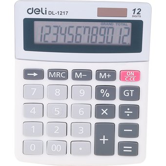  Калькулятор настольный Deli E1217 в ассортименте 12-разр. 