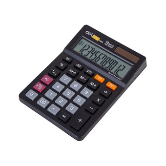  Калькулятор настольный Deli EM01320 черный 12-разр. 